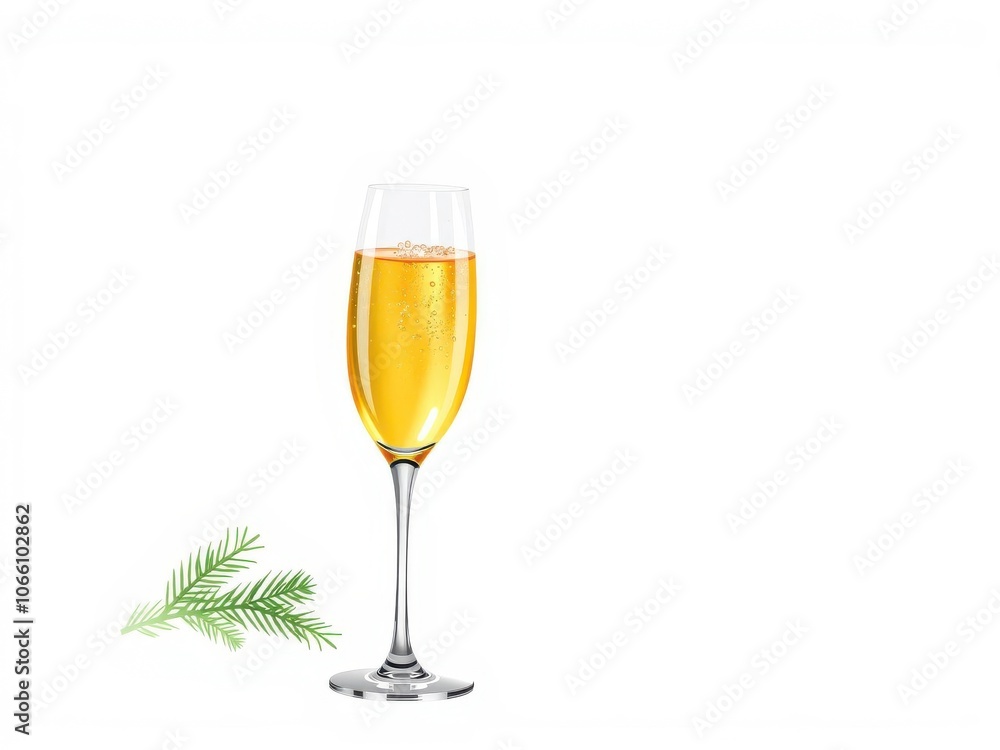 Realistic vector illustration of champagne glass isolated on background, white background, glass Realistic vector illustration of champagne glass isolated on background, white background, glass