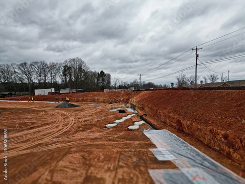 Site Development with Cut Into Hillside