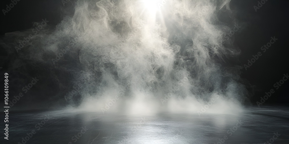 Fototapeta premium Mystical Smoke Wave Floating on a Dark Background