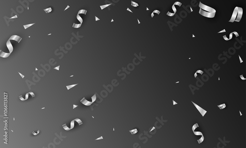 Realistic golden confetti background. Luxury background with confetti falling down