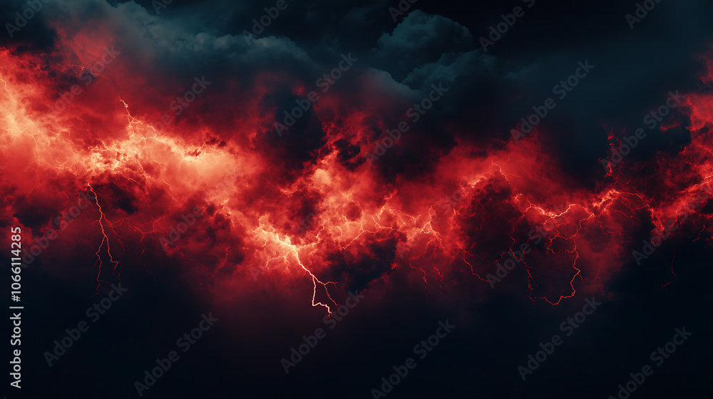 abstract red lightning storm cloud on dark background dramatic weather banner abstract red lightning storm cloud on dark background dramatic weather banner