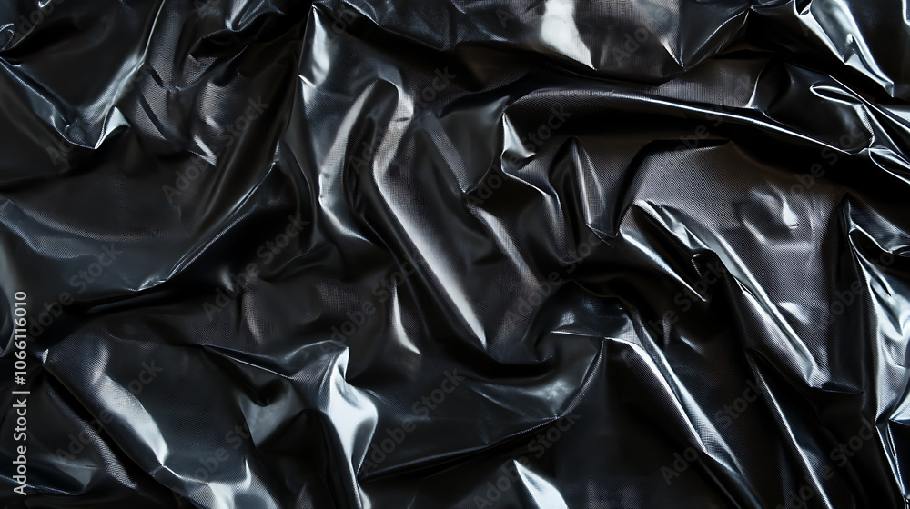 black crumpled and creased plastic poster texture background black crumpled and creased plastic poster texture background
