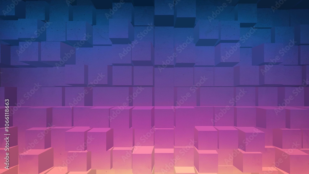 Cube extrude grainy gradient background pastel noise texture poster backdrop banner design, copy space Cube extrude grainy gradient background pastel noise texture poster backdrop banner design, copy space