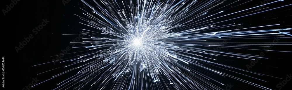 Obraz premium 5d particle, poster, Internet background, business, bending, technology, computer, connection, simplicity, starry sky, modern, point light, sky, skyline, creativity, data concept, big data image, tech