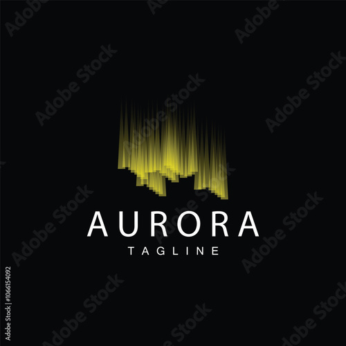 Aurora Logo, Sky Nature Landscape Design, Symbol Vector Illustration Template