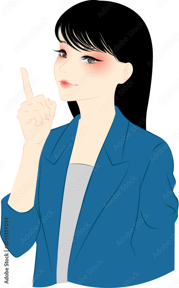 black-haired female businessperson black-haired female businessperson