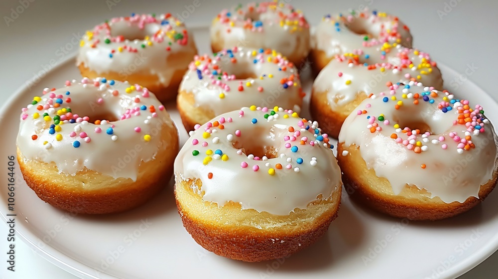 Glazed Donuts with Sprinkles Glazed Donuts with Sprinkles