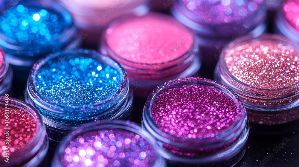 Colorful Glitter Jars Sparkle Shimmer Craft Supplies Colorful Glitter Jars Sparkle Shimmer Craft Supplies