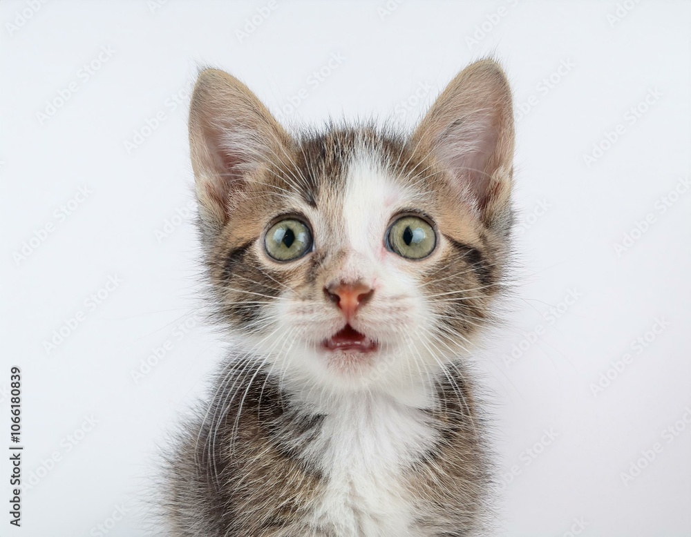 Obraz premium surprised cute kitten cat