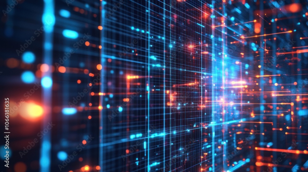 Fototapeta premium Abstract Digital Grid