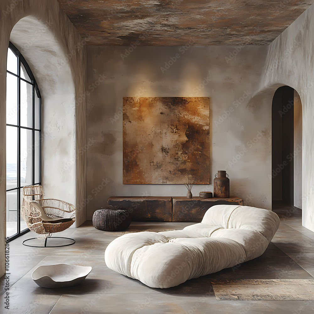 Fototapeta premium a lifestyle photo of a minimalistic living room