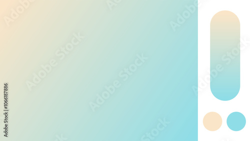 Peach and Turquoise gradient background with light blurred pattern. Abstract illustration with gradient blur design. Blurred colored abstract background. Colorful gradient. Vector illustration