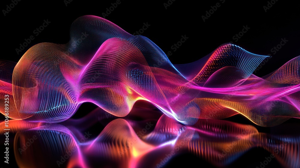 Obraz premium Abstract Colorful Light Waves