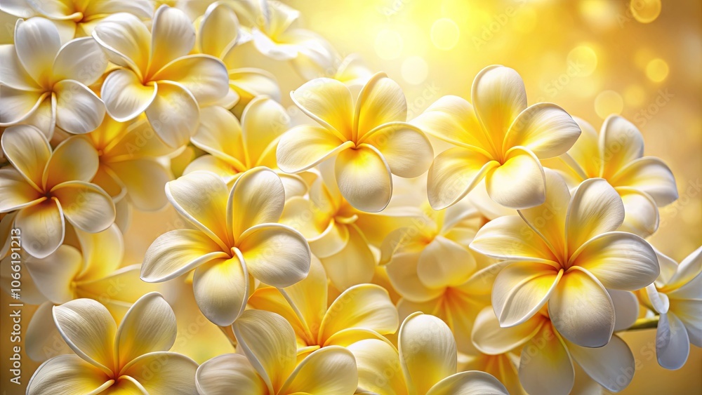 A symphony of delicate, creamy white and golden yellow petals, illuminated by a soft, warm glow, creating a vibrant and captivating floral tapestry. A symphony of delicate, creamy white and golden yellow petals, illuminated by a soft, warm glow, creating a vibrant and captivating floral tapestry.