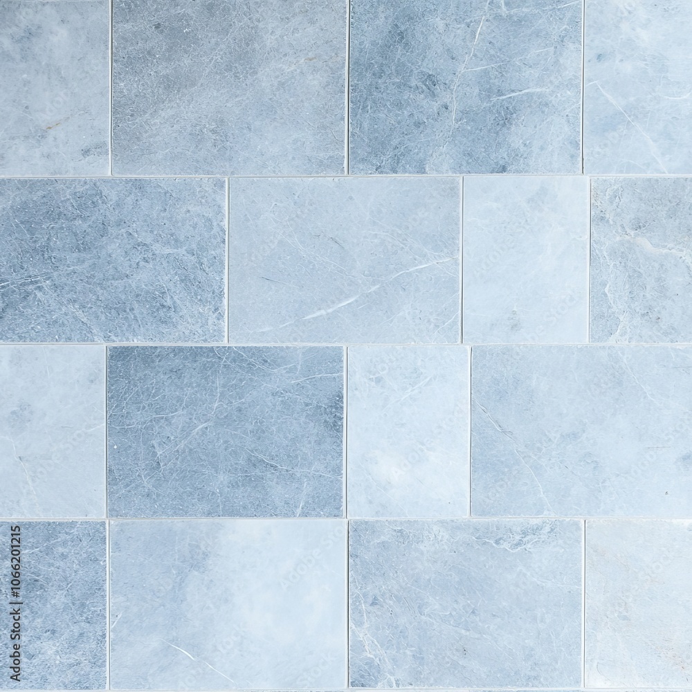 Close-up of a light blue marble tile wall. Close-up of a light blue marble tile wall.