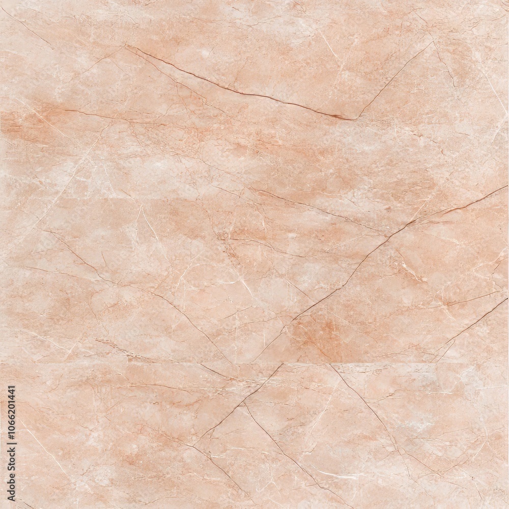 Obraz premium Closeup of smooth, pale pink marble with white veins.