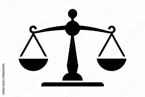 Wallpaper Mural Scale icon, Balance symbol vector, judge scale silhouette vector Torontodigital.ca