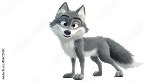 siberian husky puppy, vector eps 10 file