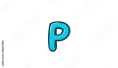 Letter P Human Creative Icon Logo Design Template isolated with white highlights, png