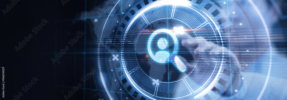 Obraz premium Business, Technology, Internet and network concept. Human Resources HR management recruitment employment headhunting concept.