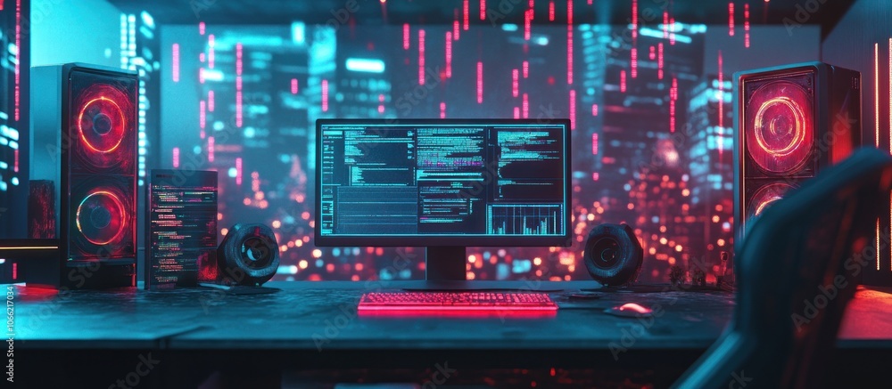 Cyberpunk Gaming Setup Cyberpunk Gaming Setup