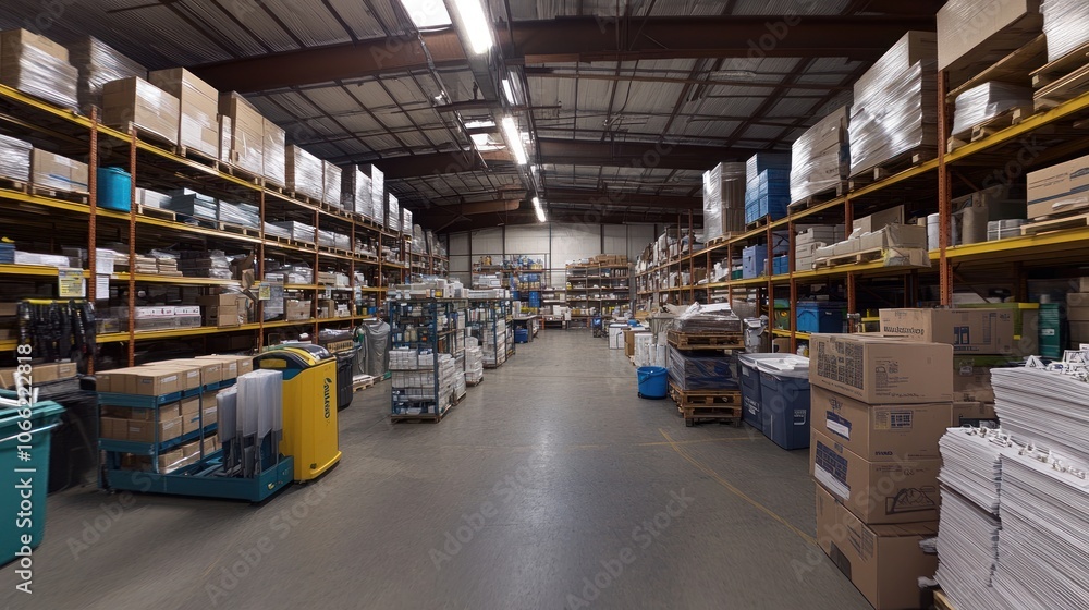 Warehouse Interior with Forklift Warehouse Interior with Forklift