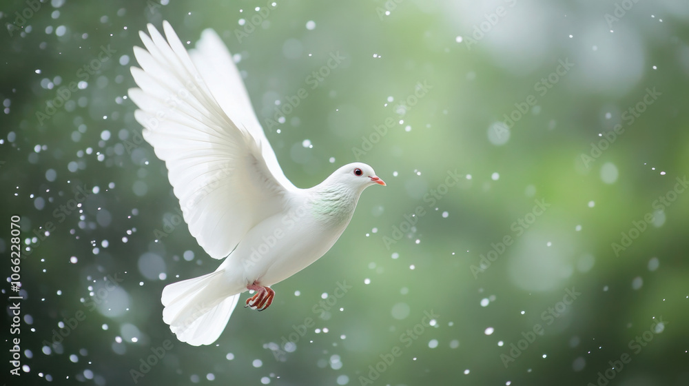Obraz premium white dove in flight