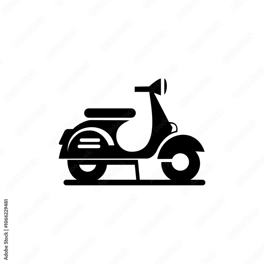 Obraz premium Classic Vintage Scooter with Distinctive Design Elements