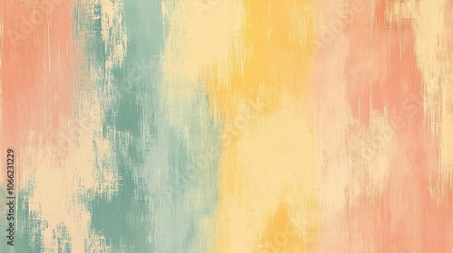 31.A lively abstract gradient featuring a bold mix of citrusy lime, vivid yellow, bright coral, and pastel peach transitioning into soft lilac, teal, and beige. The rough grain texture gives the