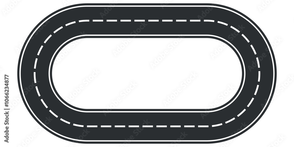 Fototapeta premium Illustration of a smooth winding asphalt highway