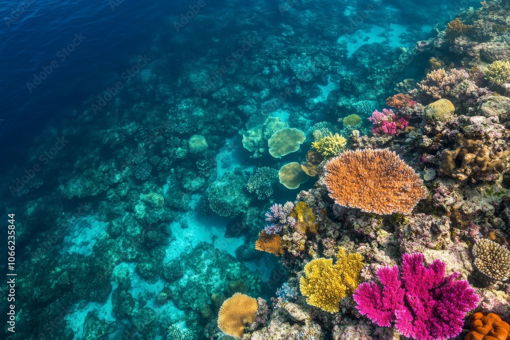 Fototapeta premium Vibrant Coral Reef in the Ocean.