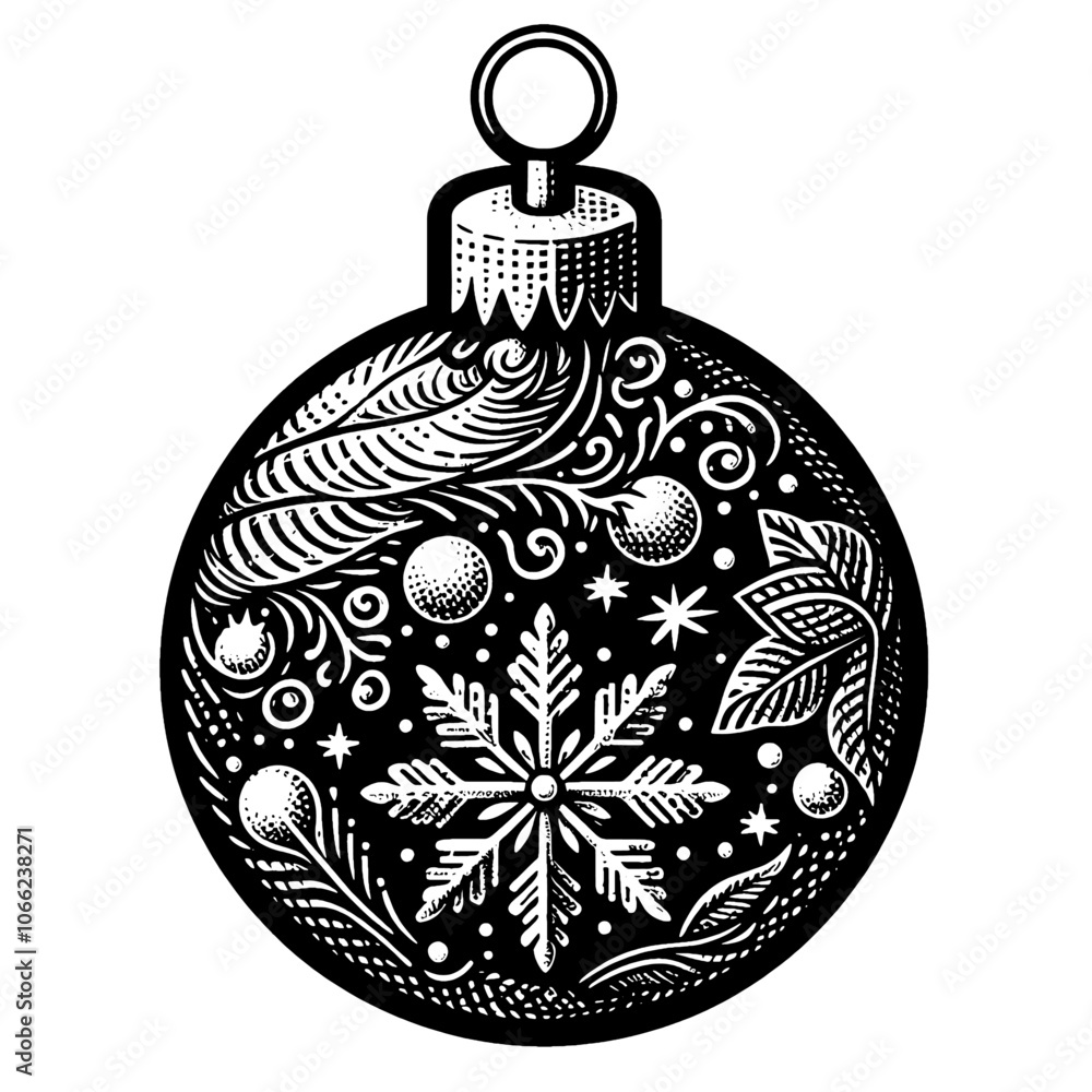 Cute Hand drawn christmas ball, vector sketch isolated on white background, SVG vector Cute Hand drawn christmas ball, vector sketch isolated on white background, SVG vector