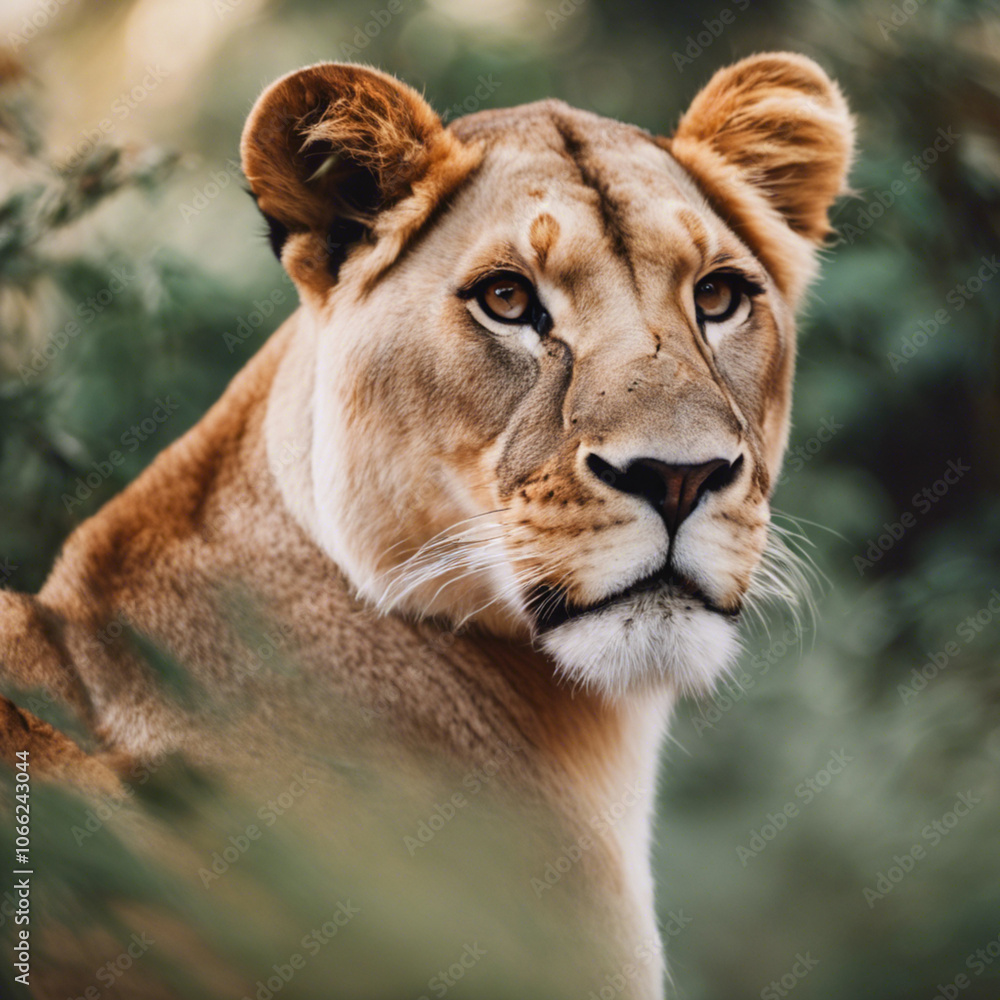 Obraz premium Lioness Photograph Closeup