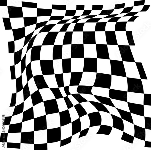 Psychedelic checkerboard pattern