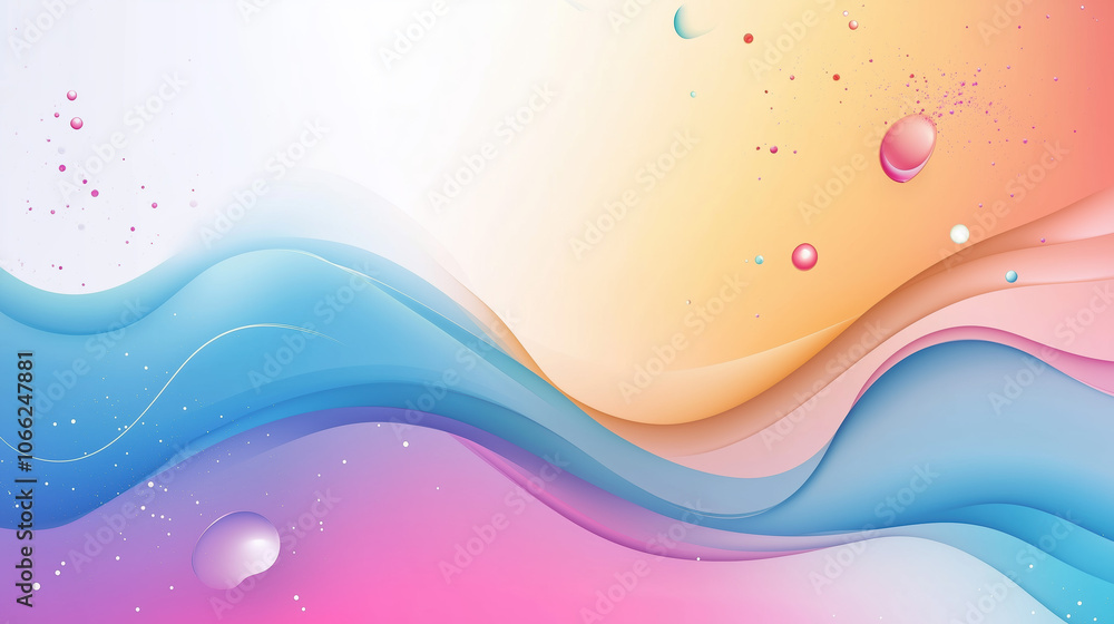 2D illustration of A Cute abstract background kids brochure 