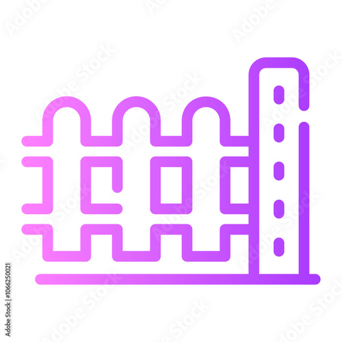 fence Line Gradient Icon