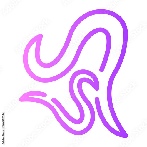 worm Line Gradient Icon