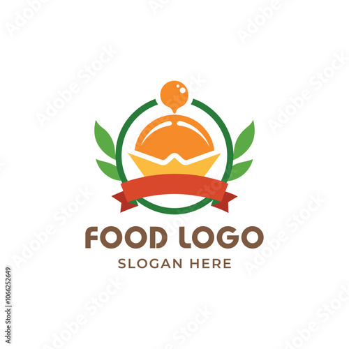 Hand draw healthy food logo design