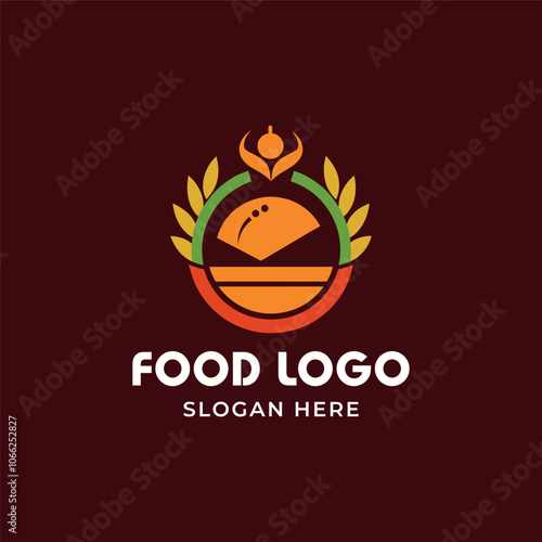 Hand draw healthy food logo design