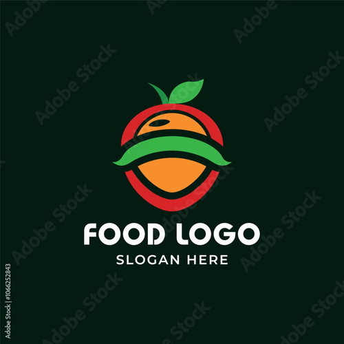 Hand draw healthy food logo design