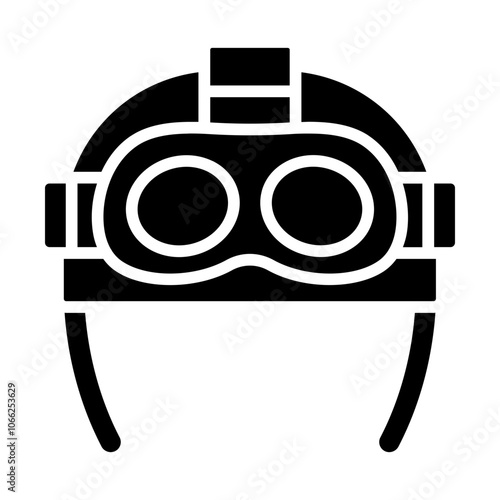 Aviation Helmet solid icon