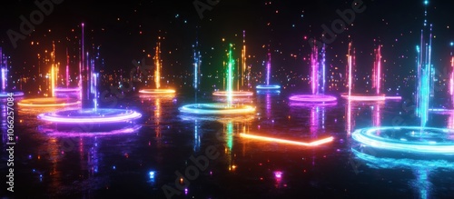 Neon Lights Reflection