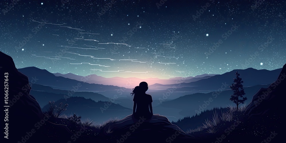 Woman meditates in yoga, girl practices yoga and meditates on the mountain, back view of a yogi doing yoga in the mountain. Meditation Mountains Nature Woman meditates in yoga, girl practices yoga and meditates on the mountain, back view of a yogi doing yoga in the mountain. Meditation Mountains Nature