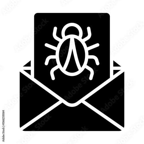 Mail Malware Solid Icon