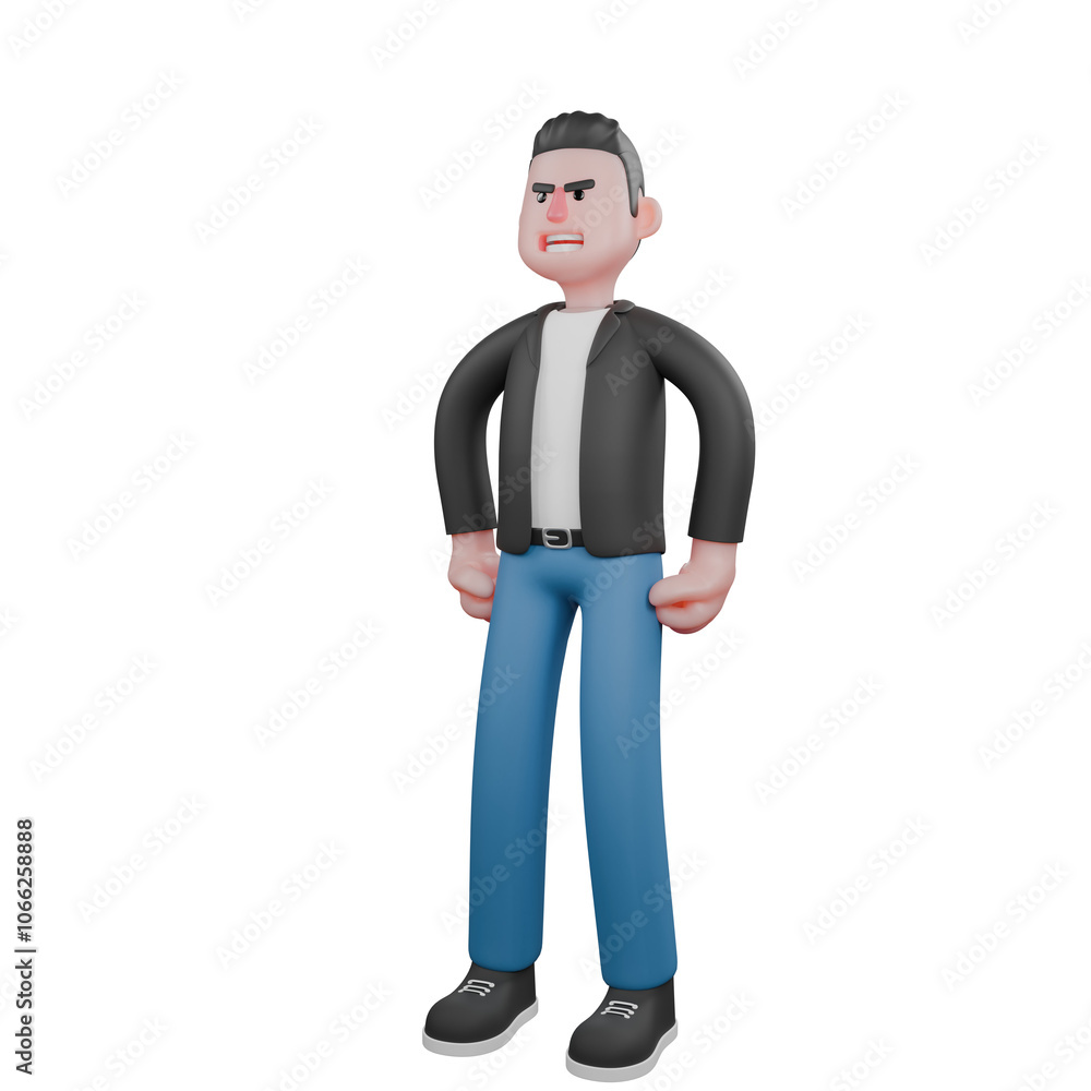 3D Model of Music Performer Character. A male musician stands straight with both hands beside his waist. Singing Talent 3D Model of Music Performer Character. A male musician stands straight with both hands beside his waist. Singing Talent