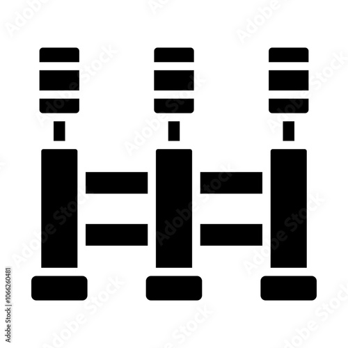 Road Barrier Solid Icon