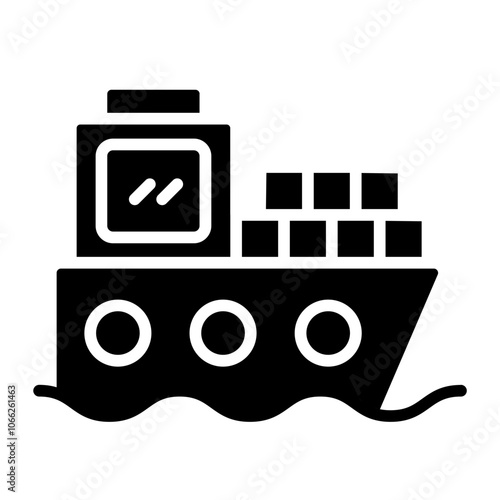 Sea Freight solid icon