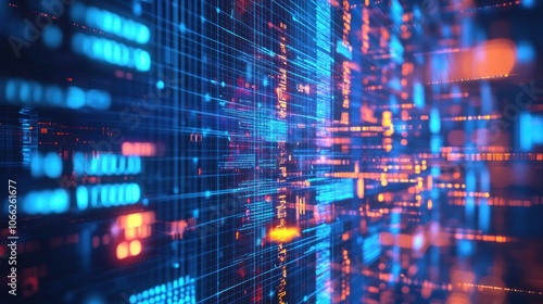 Digital Data Flow: Abstract Visual Representation of Information Transfer