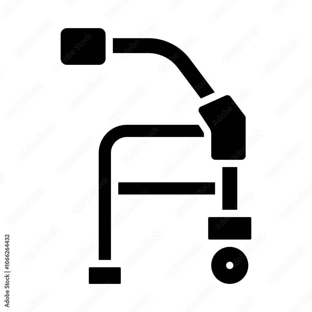 Walker Aid Solid Icon Walker Aid Solid Icon