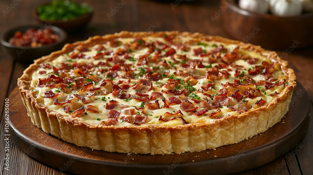 Swiss Quiche Lorraine with Gruyère Cheese and Bacon Swiss Quiche Lorraine with Gruyère Cheese and Bacon